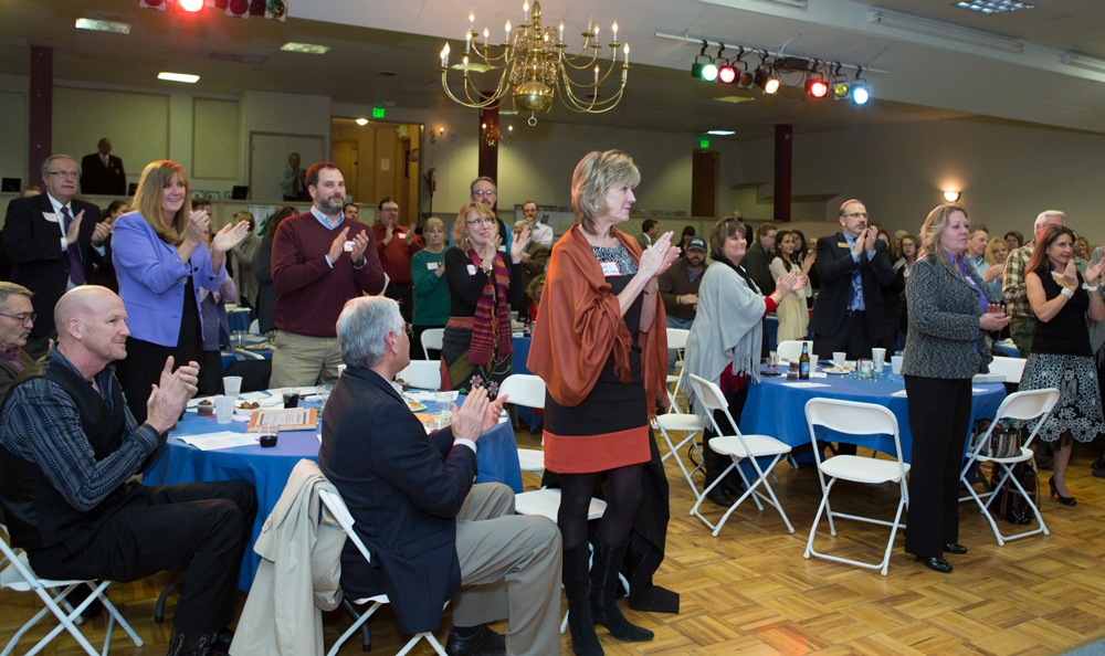 2015 Honoree Celebration Audience, with a standing ovation for award winners