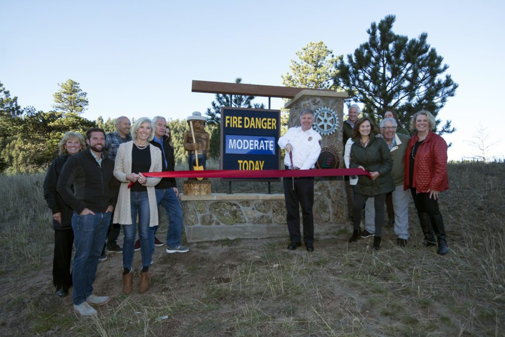 Evergreen Parkway Fire Danger Sign Dedication